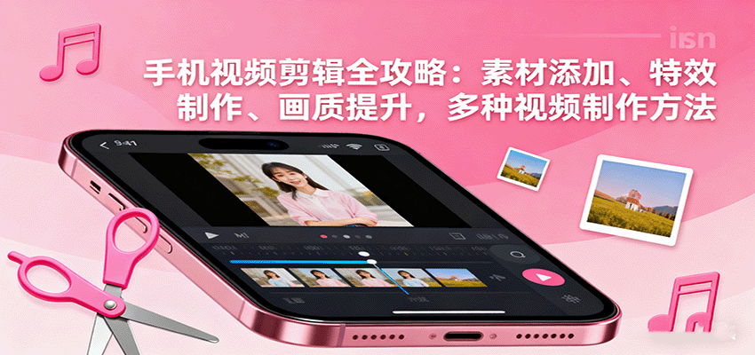 手机视频剪辑全攻略：素材添加、特效制作、画质提升，多种视频制作方法-轻网创